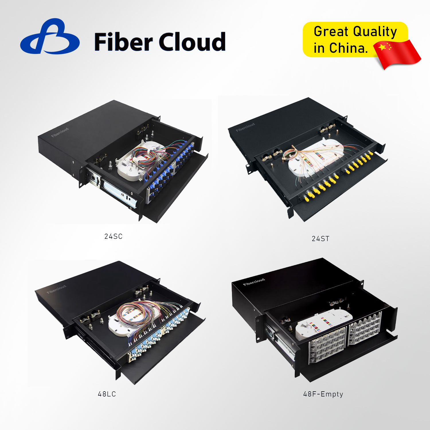 Ptical Fiber 19" Rack-mounted Terminal Distribution Box with Cables And Pigtails