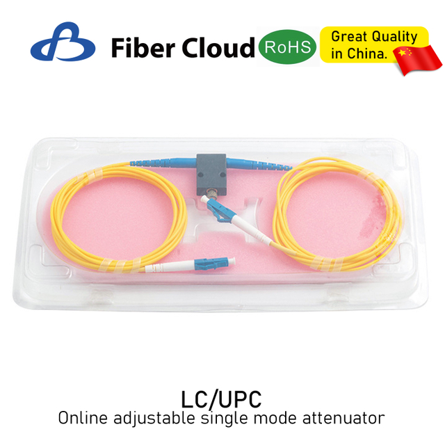  Edit LC/UPC/APC 1-60dB Single Mode 0.9mm 2mm 3mm Optical Cable Connector Online Adjustable Fiber Optic Attenuator