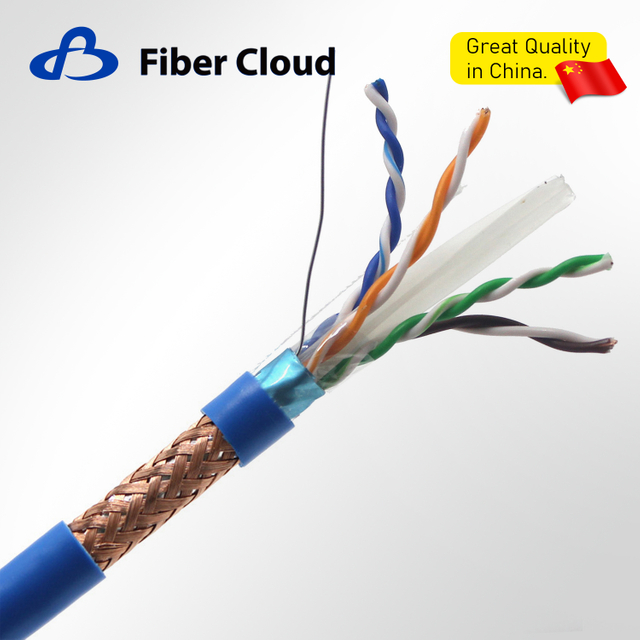 23AWG 4 Twisted Pairs CMR SF/UTP 550MHz Solid Copper Cat6 indoor Ethernet Bulk Cable