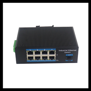 Industrial Gigabit 1 SFP & 8-Port Ethernet Media Converter