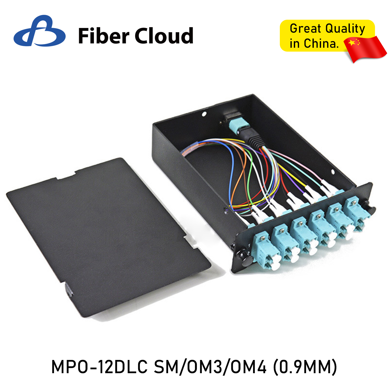 MPO-LC 12f Harness 0.9mm Sm/Om3/Om4 Fiber Patch Cord Optical Jumper Cable