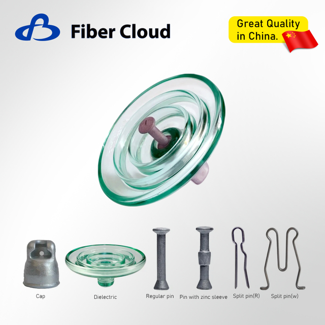 U70b IEC Standard Type Glass Suspension Insulators for High Voltage Lines