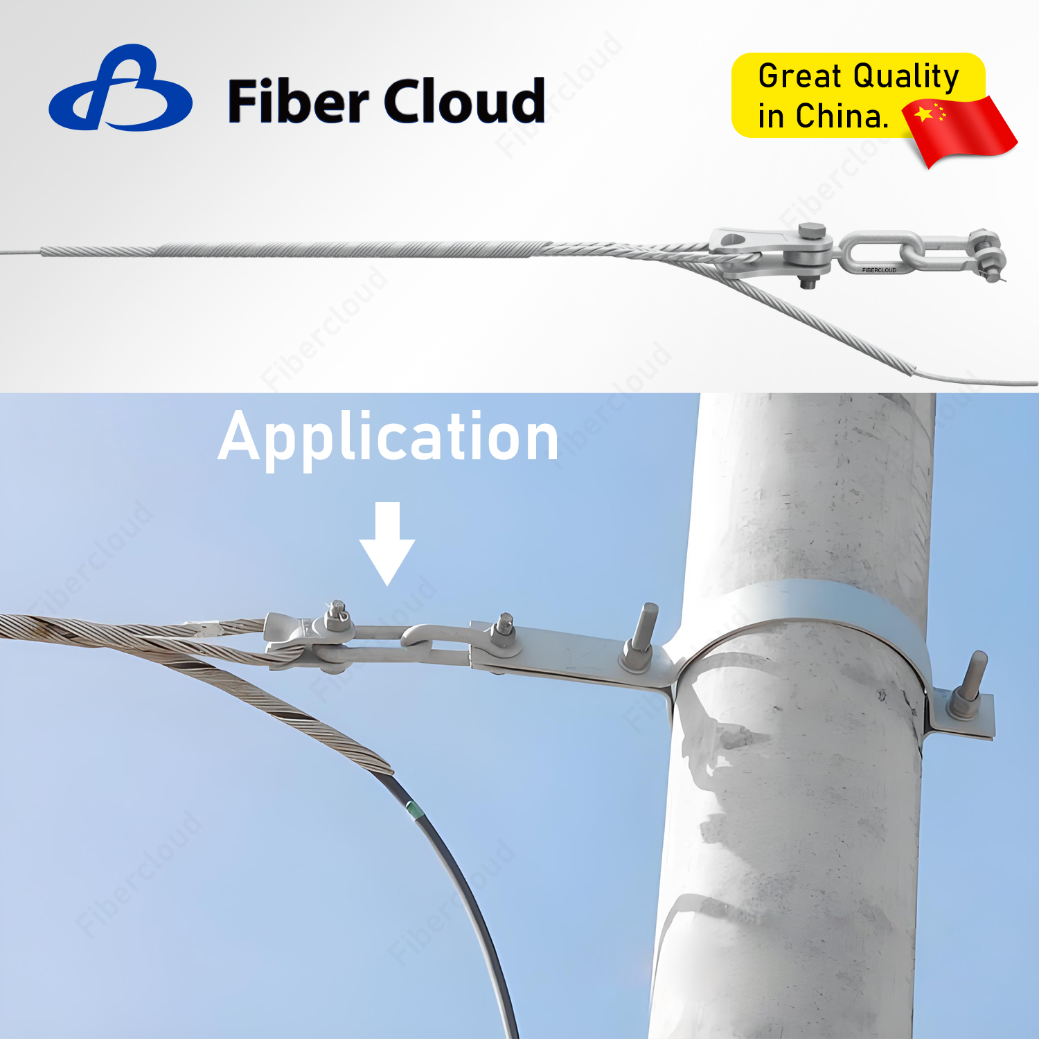 Optical Cable Accessories Long Span Pre Tension Set Clamp Opgw ADSS Fitting