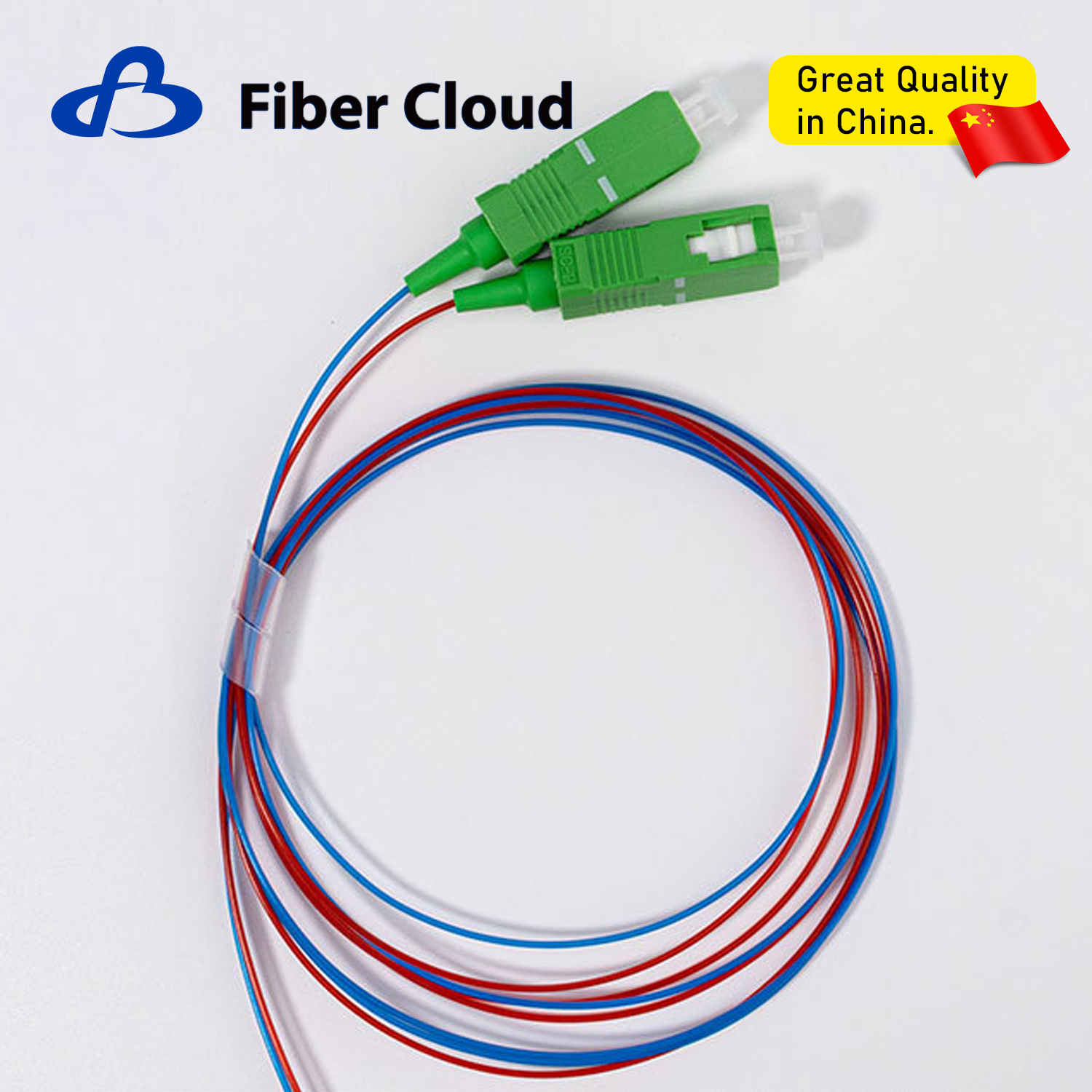 1*2 Mini Steel Tube Module with Sc/APC Upc Connector Low Loss G657A1 Fiber Optic PLC Splitter