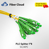 LSZH 0.9mm 2mm 3mm Sc/APC Single Mode Simplex Fiber Optic Pigtail 1X8 PLC ABS Fiber Splitter