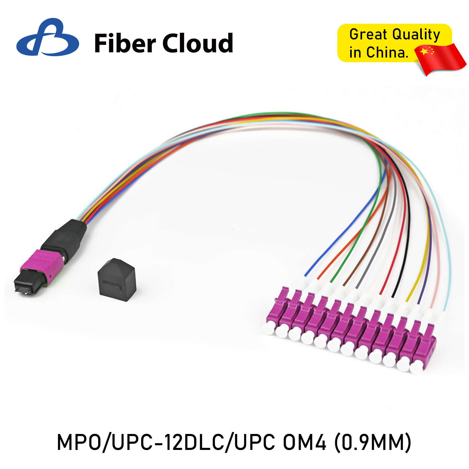 MPO-LC 12f Harness 0.9mm Sm/Om3/Om4 Fiber Patch Cord Optical Jumper Cable