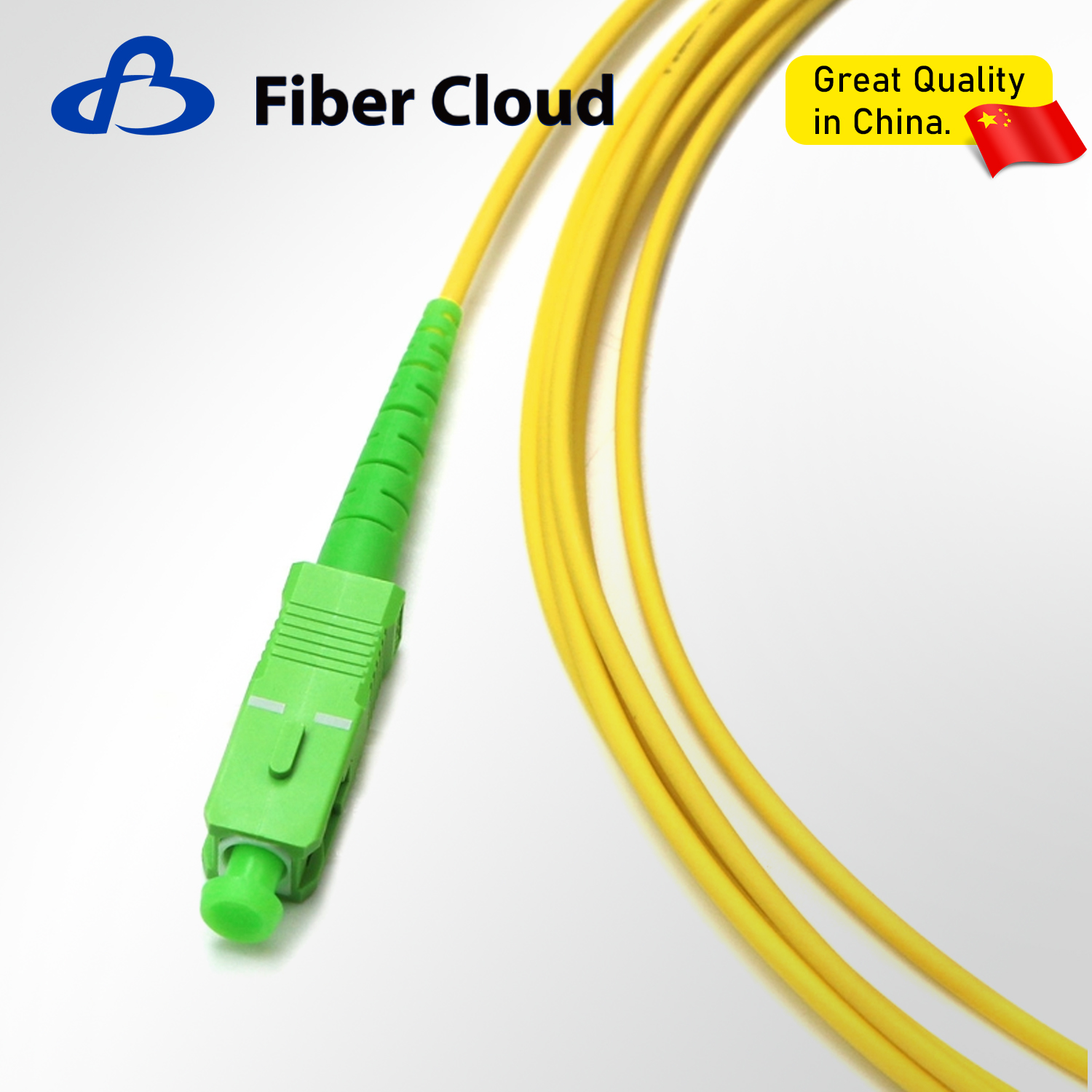 0.9mm SC/APC to SC/APC Simplex OS2 Single Mode Riser Ofnr Tight Buffered Fiber Optic Patch Cord Cable