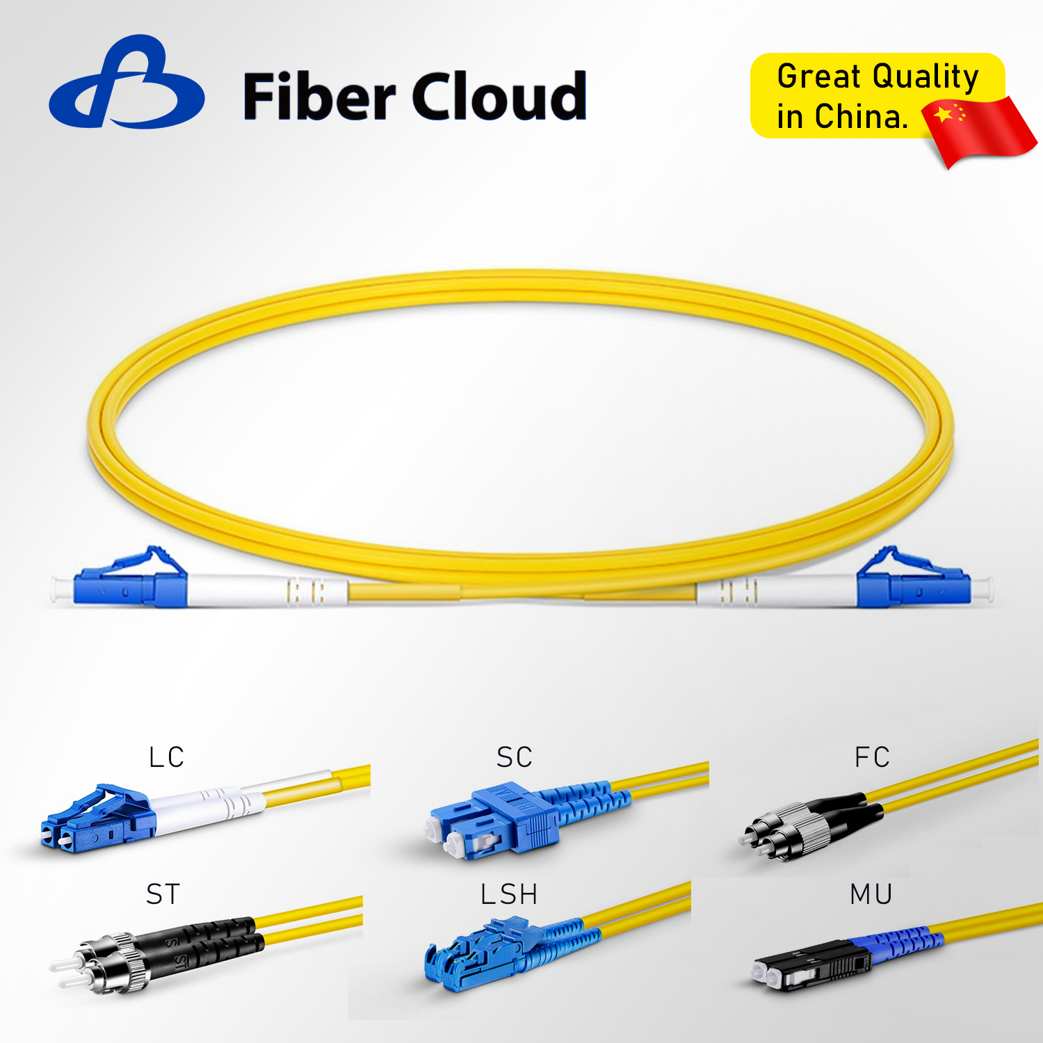 Customized Simplex OS2 Single Mode LC FC Fiber Optic Patch Cord Cable