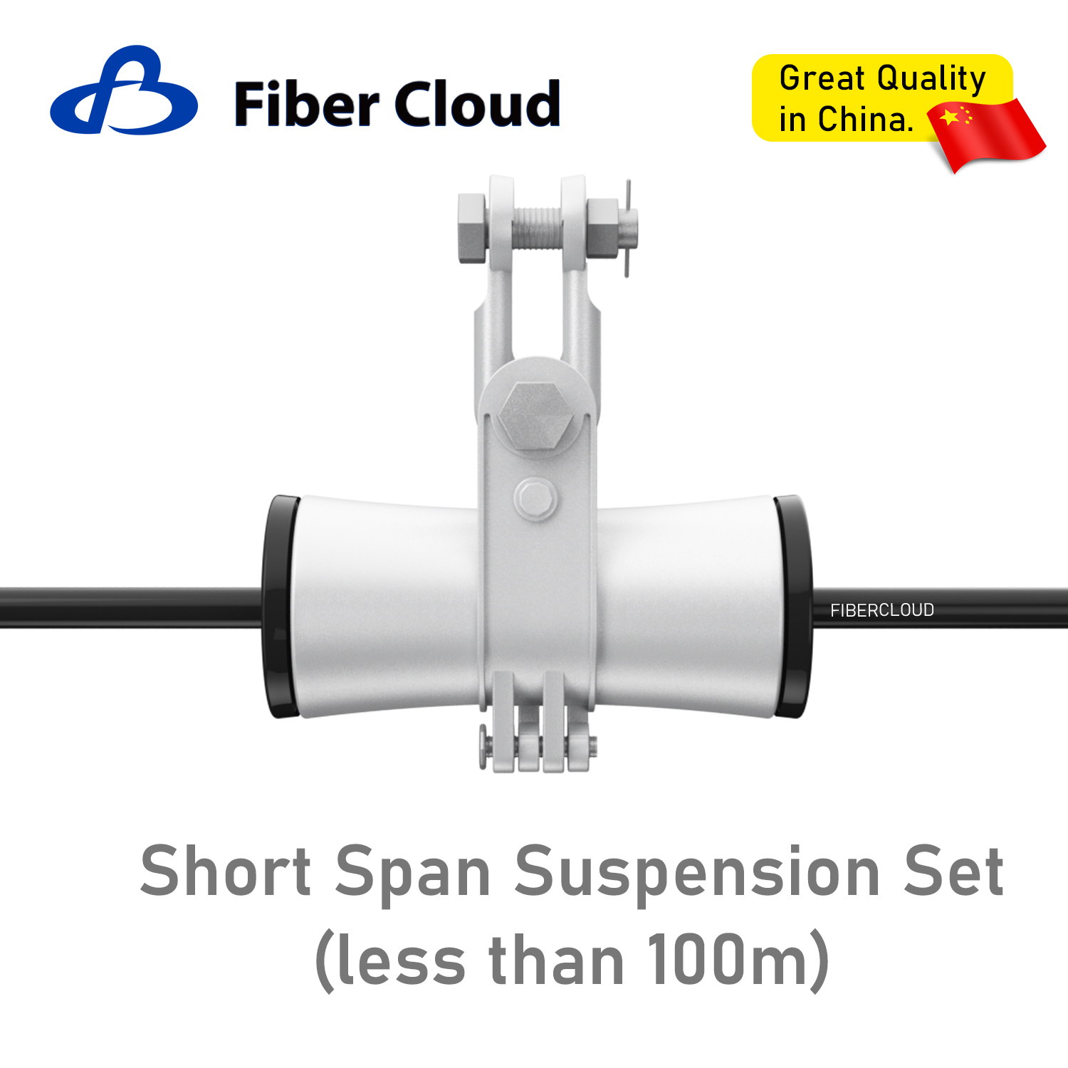 100m Span Fiber Optic Cable Fitting Accessories Helical ADSS Hardware Suspension Set