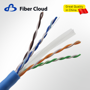 23AWG 4 Twisted Pairs CMR U/UTP 550MHz Solid Copper Cat6 indoor Ethernet Bulk Cable