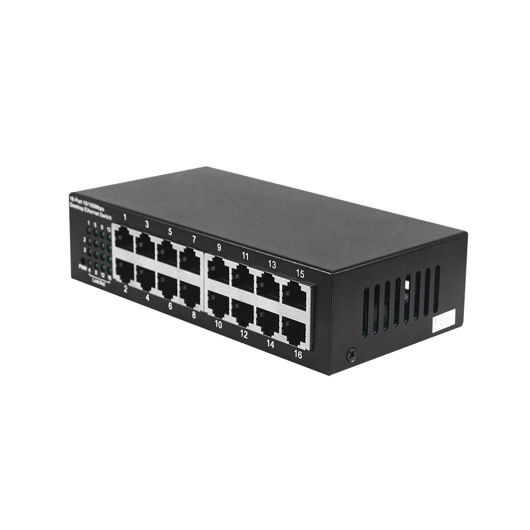 16-port 10/100Mbps Gigabit and Fast Desktop Ethernet network switch