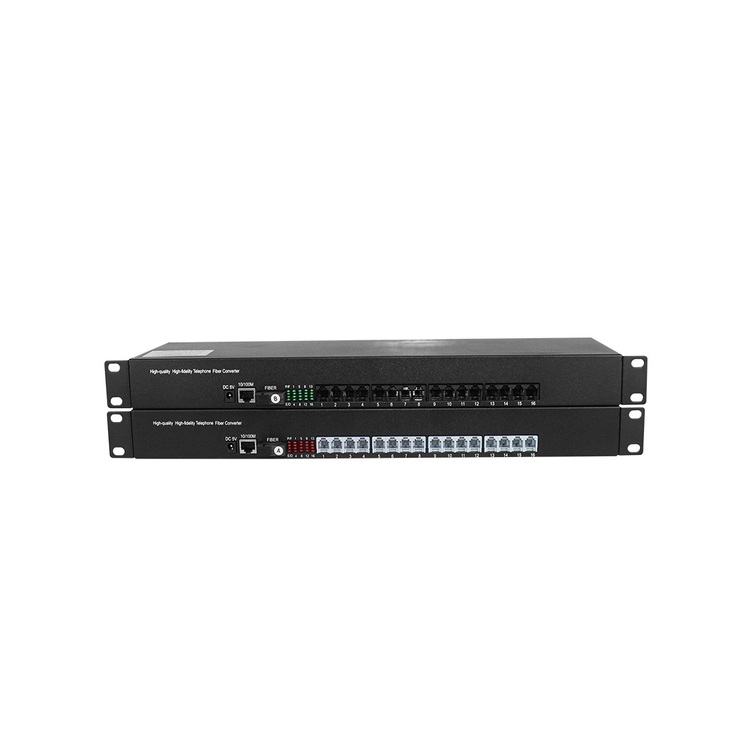 Telephone Optical Transceiver 1-4-8-16 Channels with 100Mbps Ethernet Port Fiber Extender PCM Voice Transceiver