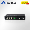 10/100/1000m Fiber Optic Transceiver 2-Optical-4-Electric Single-Mode Converter