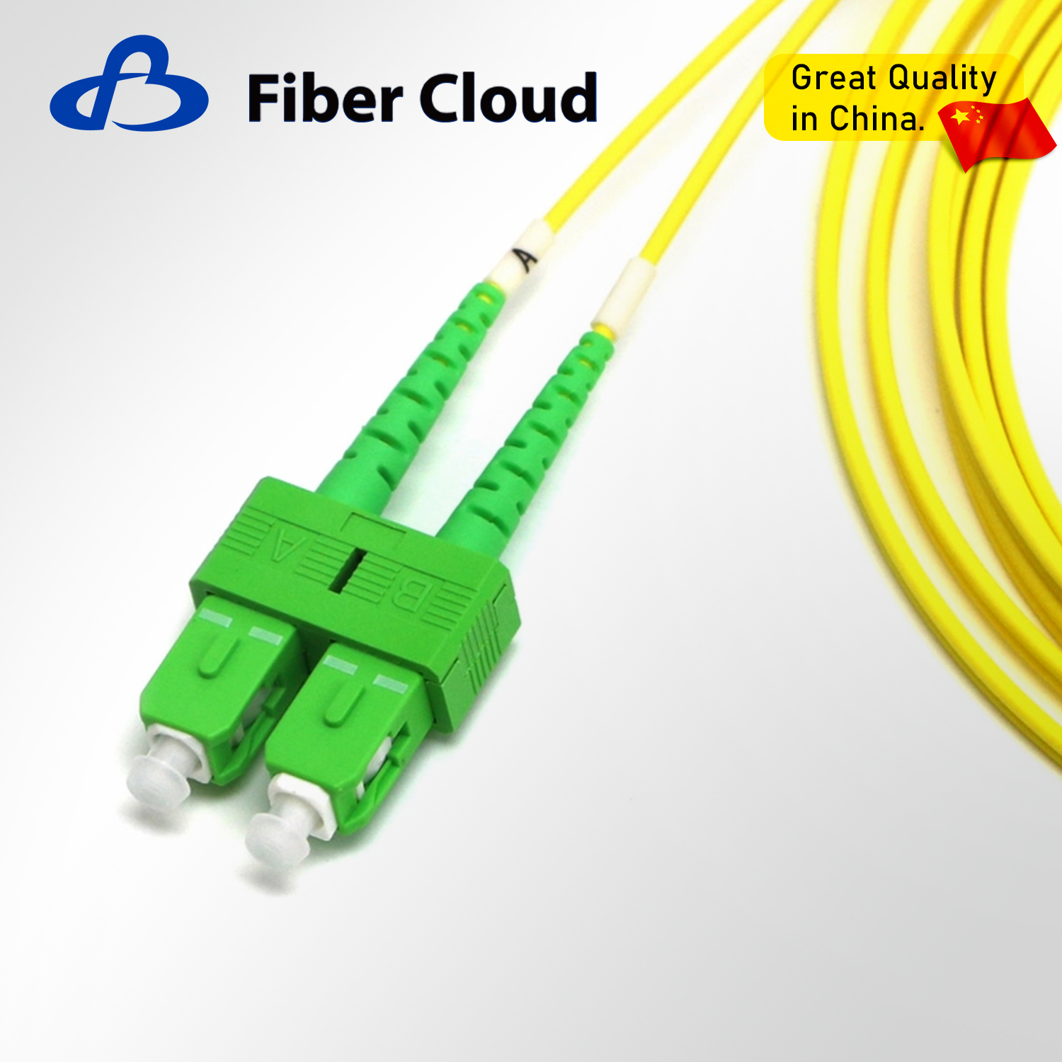 0.9mm SC/APC to SC/APC Duplex Riser Ofnr 9/125 Single Mode Fiber Optic Patch Cord Cable