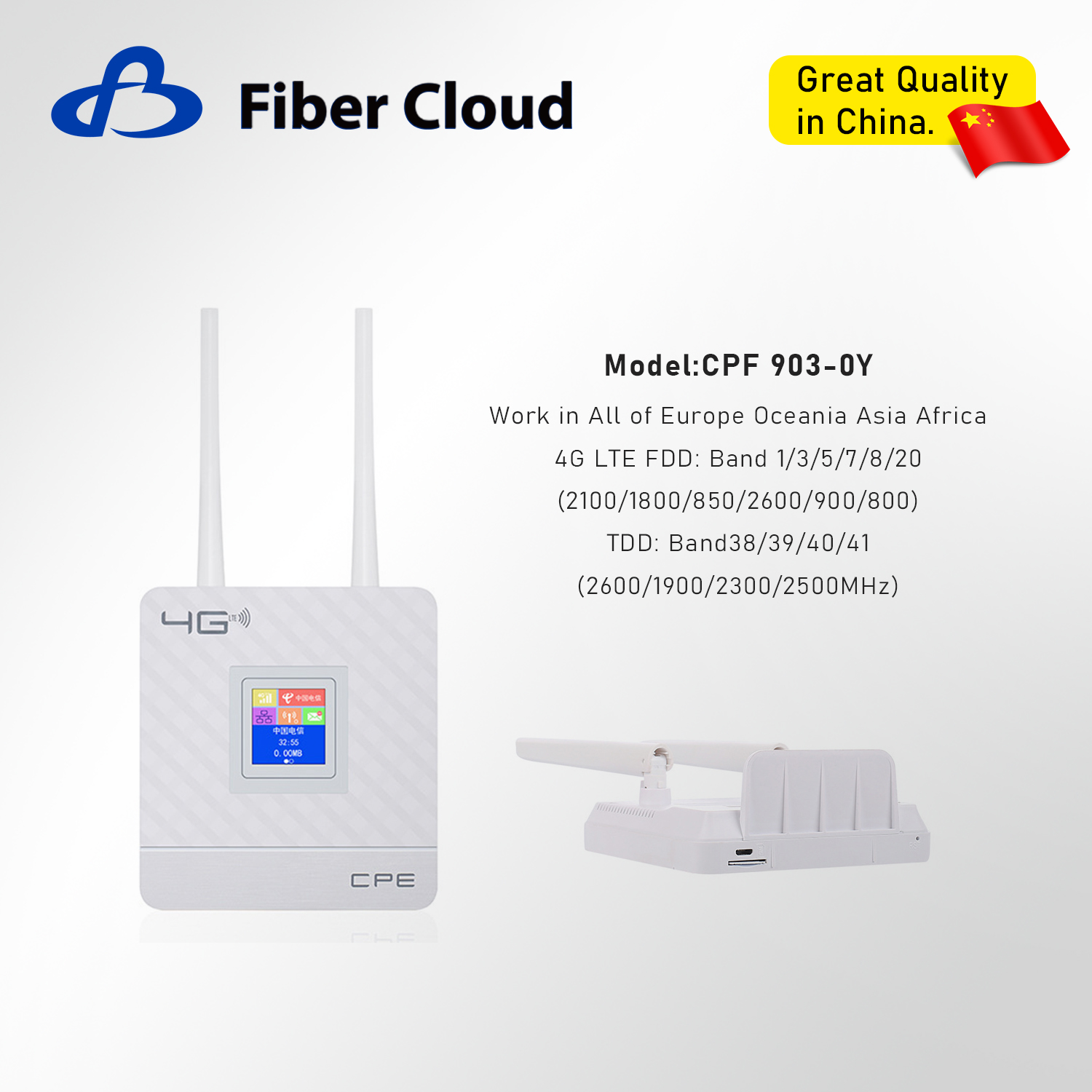 4G CPE LTE Cat4 Hotspot Ethernet LAN Wiless WiFi Router avec emplacement pour carte SIM