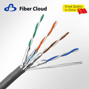 23AWG 4 Twisted Pairs CMR FTP 750MHz Solid Copper Cat6a indoor Ethernet Bulk Cable