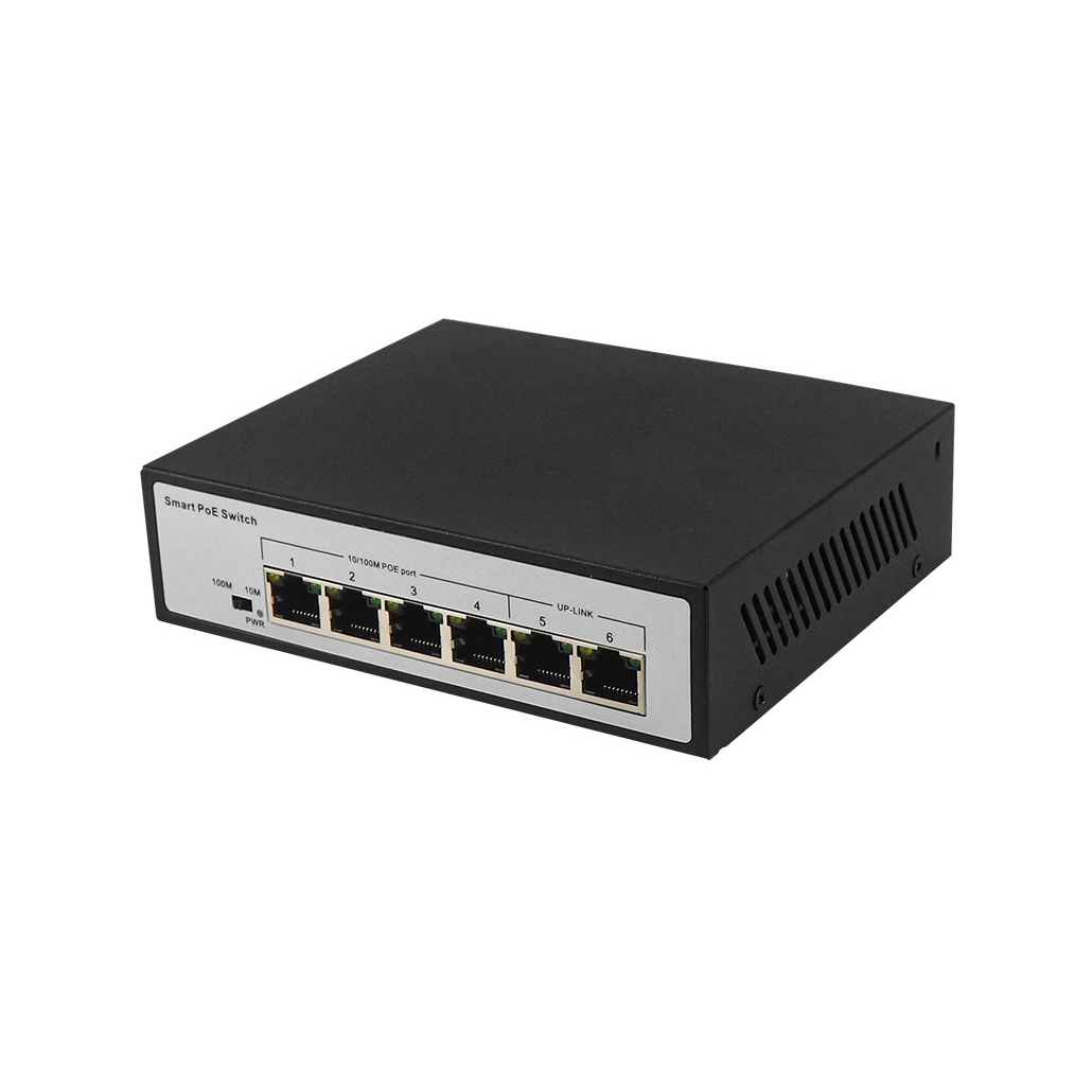 4+2 port 1000Mbps Gigabit and Fast Desktop Ethernet network Smart PoE Switch