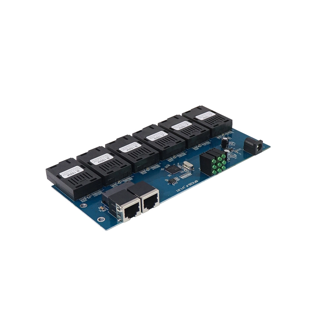 100G 6-light 2-electrical optoelectronic converter 20KM PCBA board fiber transceiver